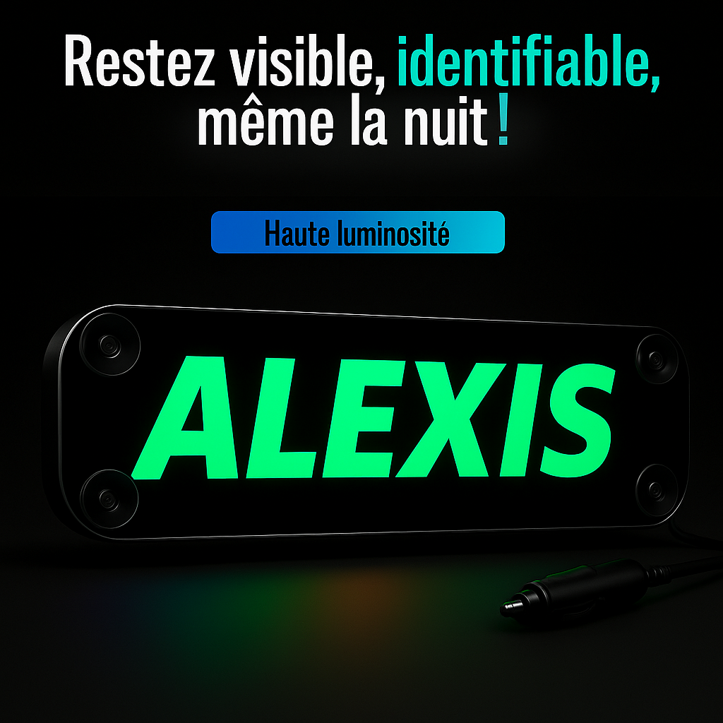 Plaque personnalisée lumineuse Édition RGB black friday