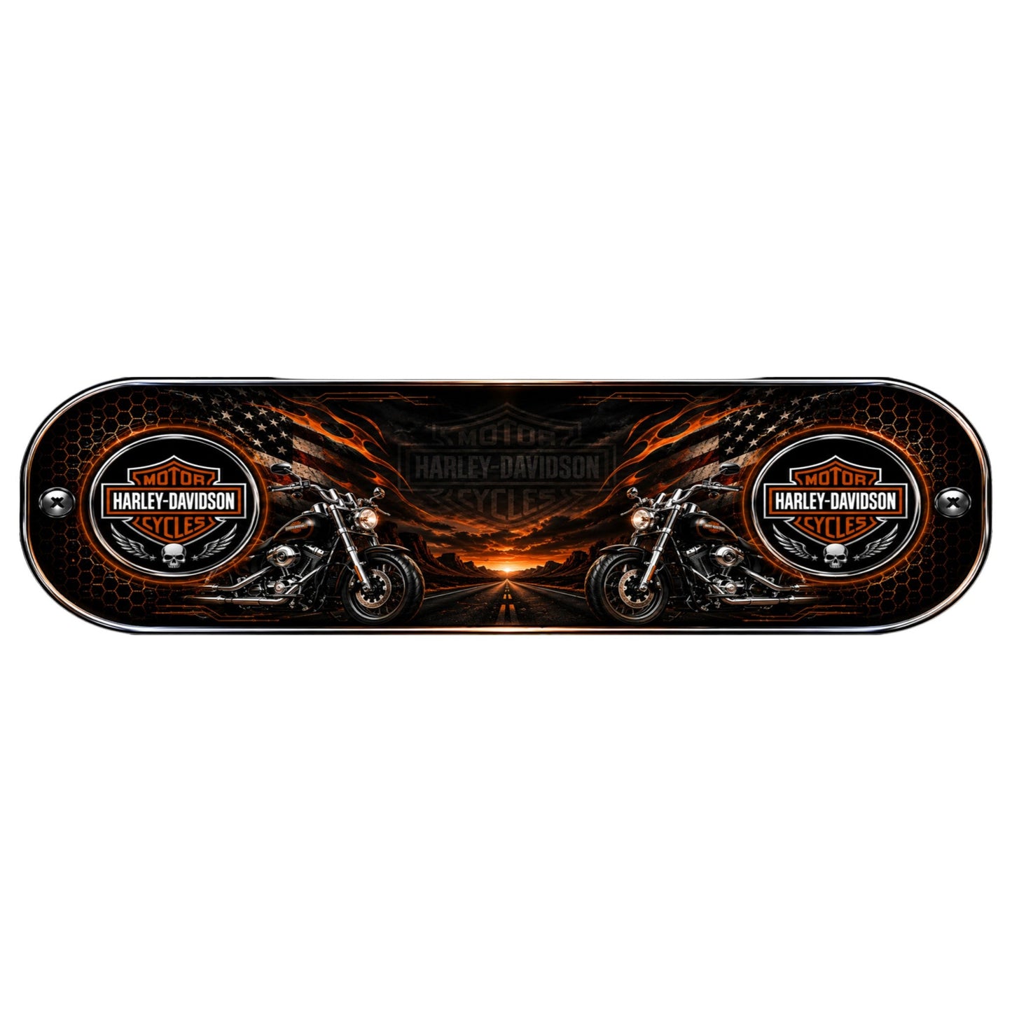 Plaque LED camion Harley – enseigne lumineuse esprit biker route américaine