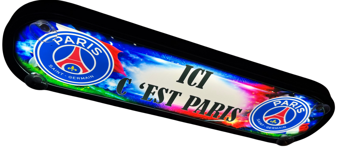 Plaque lumineuse PSG visuel design