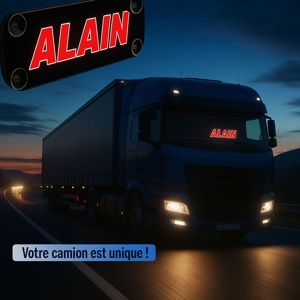 Enseigne lumineuse personnalisée  Prénom en éclairage blanc