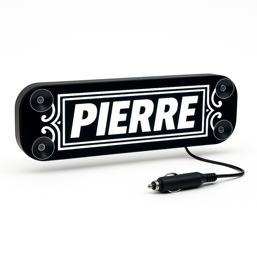 Plaque lumineuse personnalisée Série Mercredi