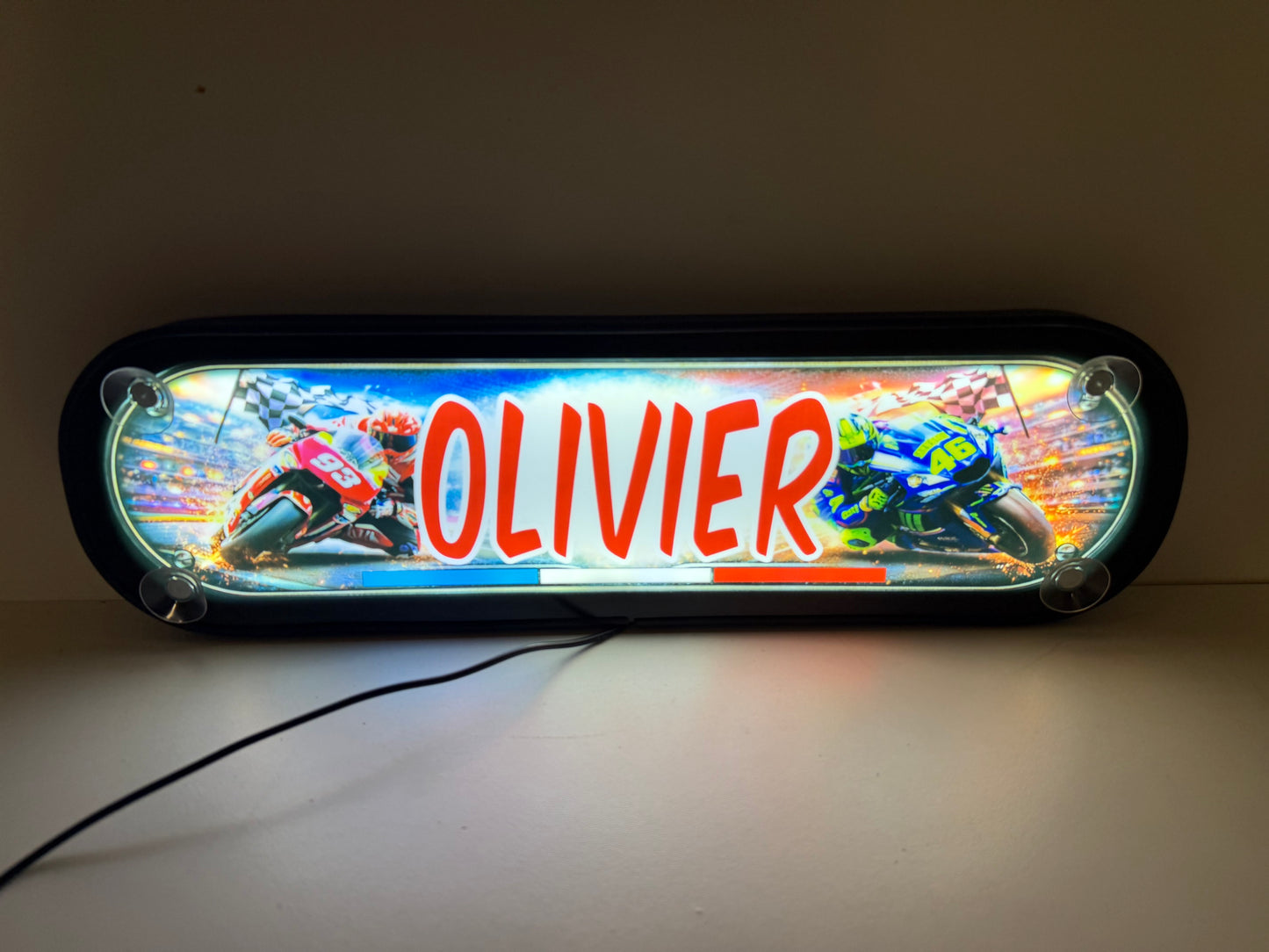 Plaque LED Camion Drakkar Viking – Enseigne Lumineuse Nordique Chauffeur Routier