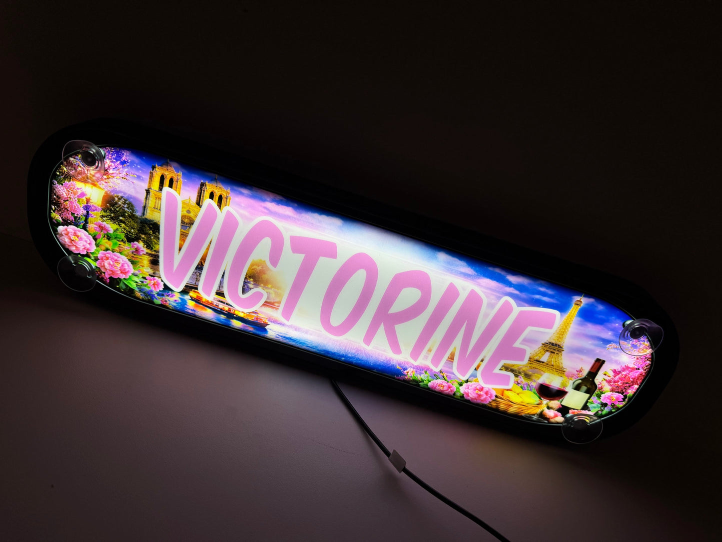 Plaque LED camion Paris en cabine