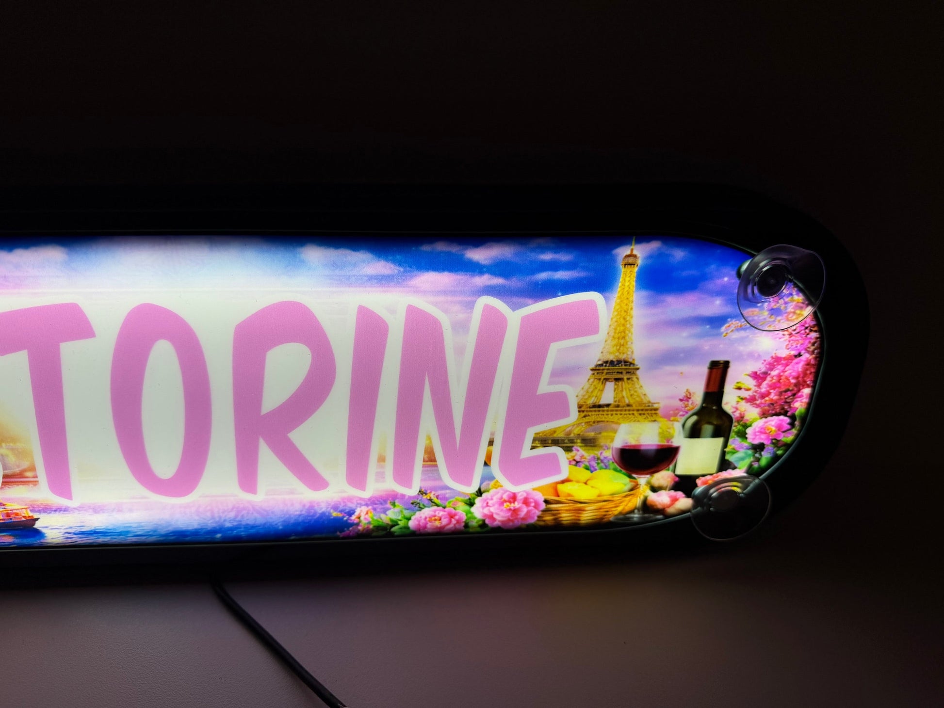 Plaque LED camion Paris vue de face