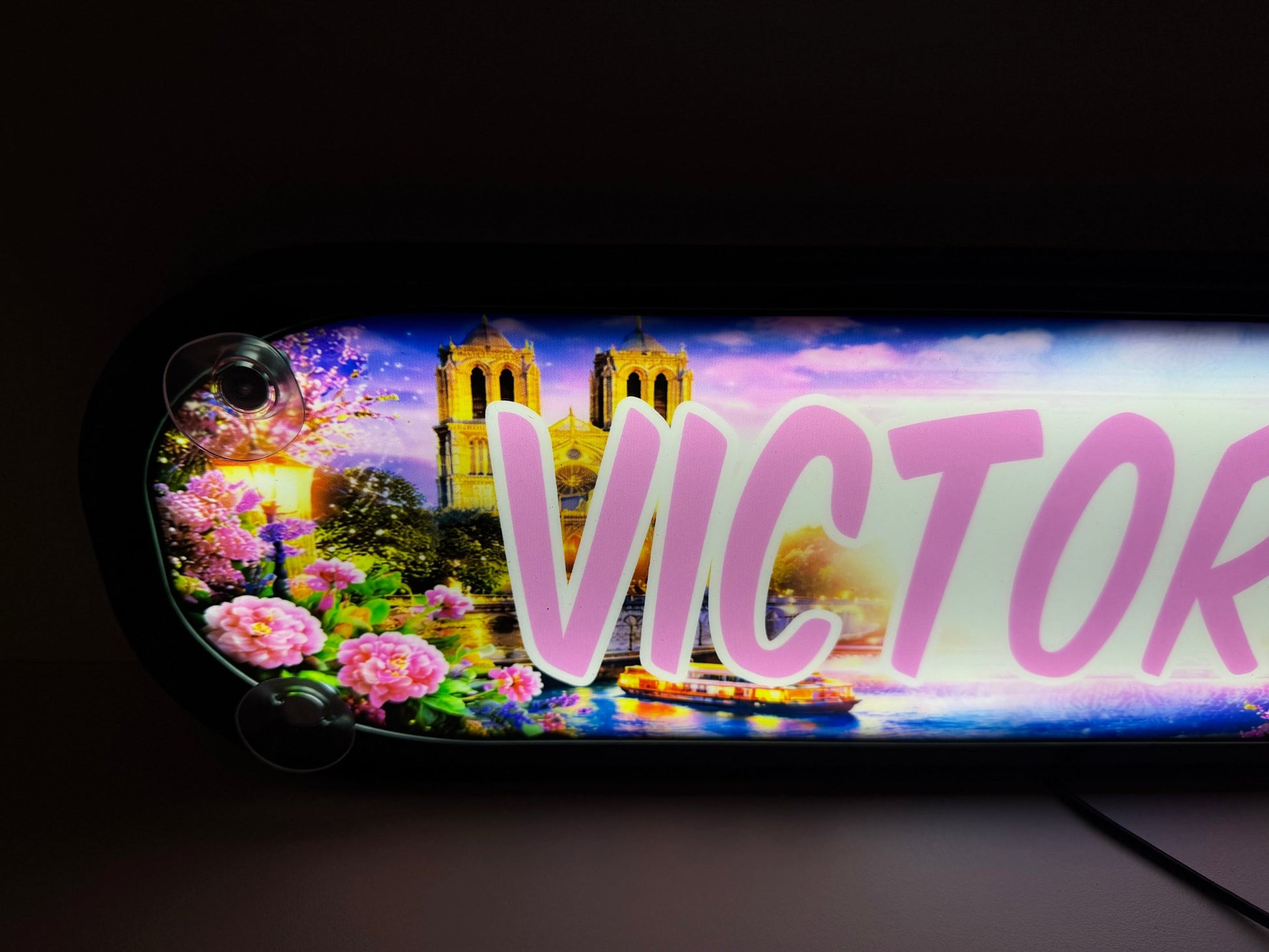 Plaque LED camion Paris détail