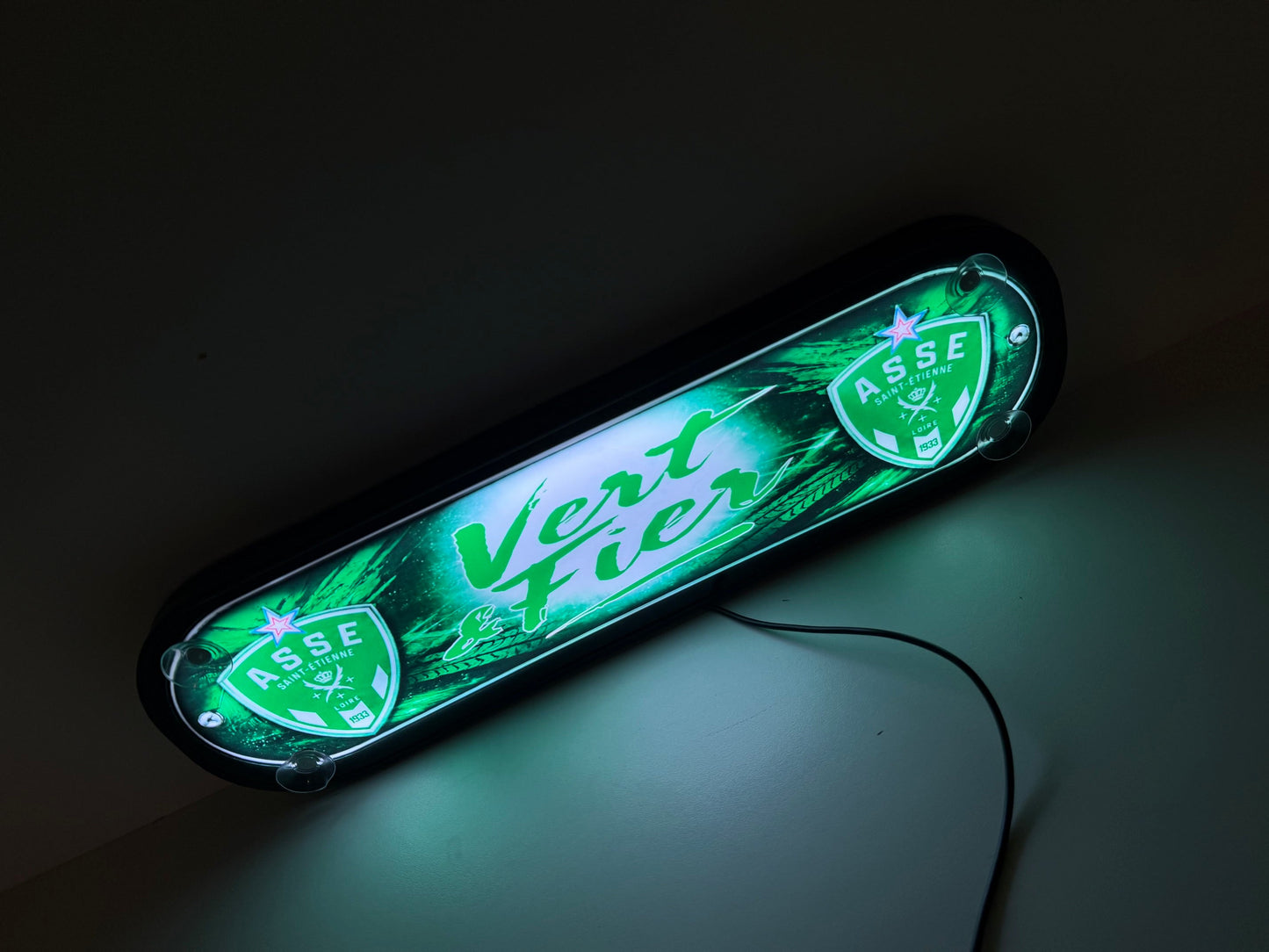 Plaque lumineuse ASSE supporter Saint-Étienne