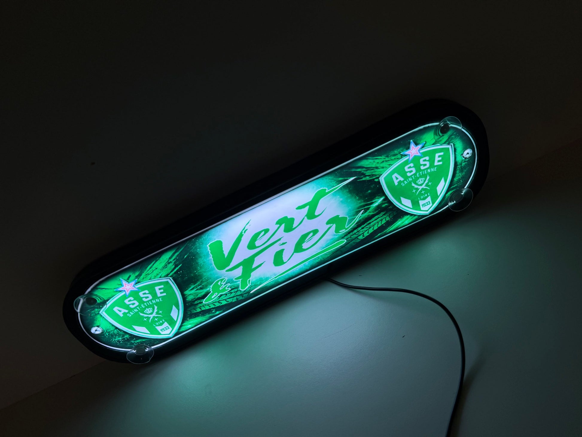 Plaque lumineuse ASSE supporter Saint-Étienne
