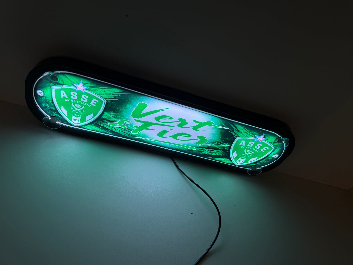 Plaque lumineuse ASSE allumée