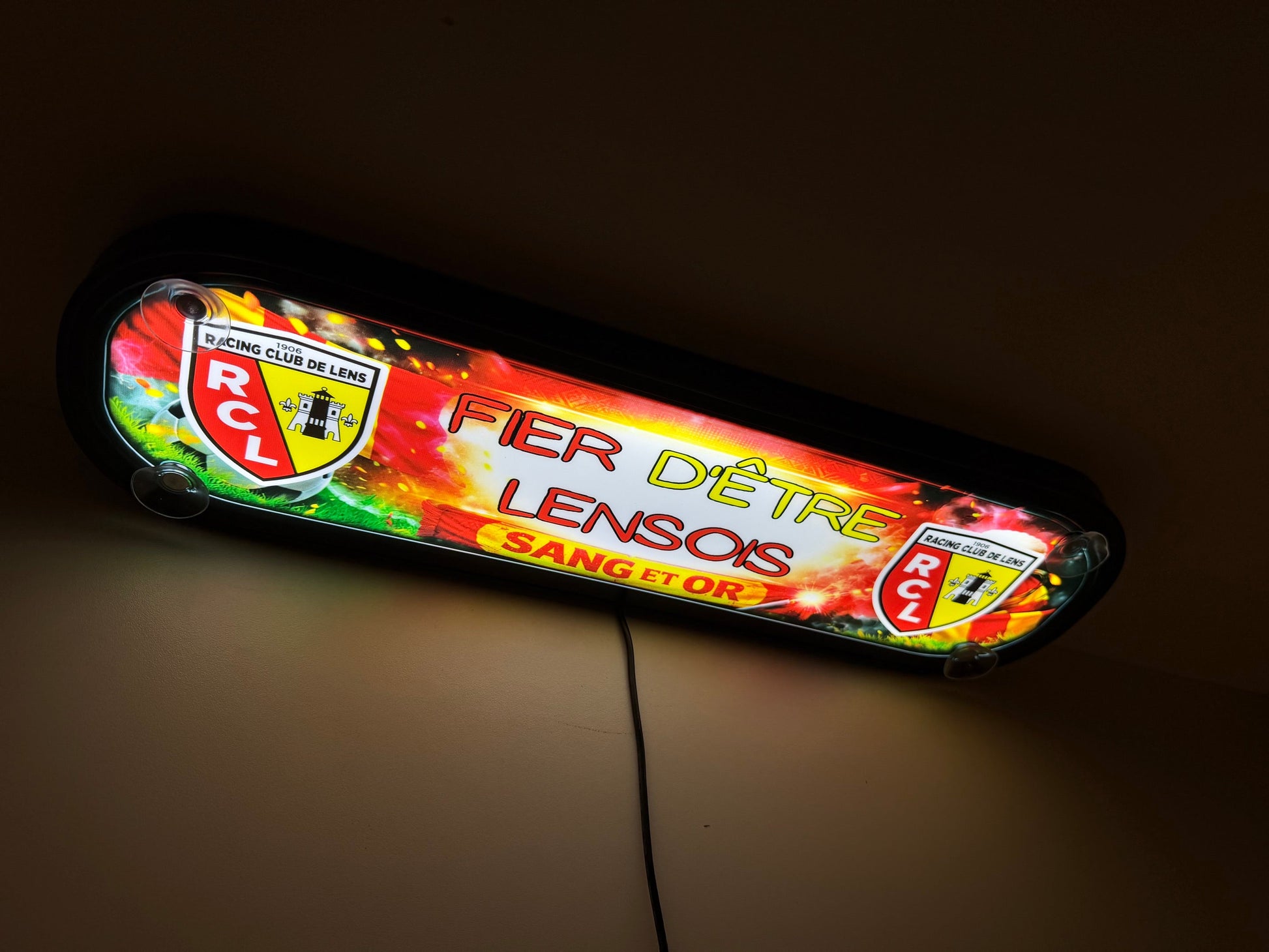 Plaque lumineuse RC Lens supporter