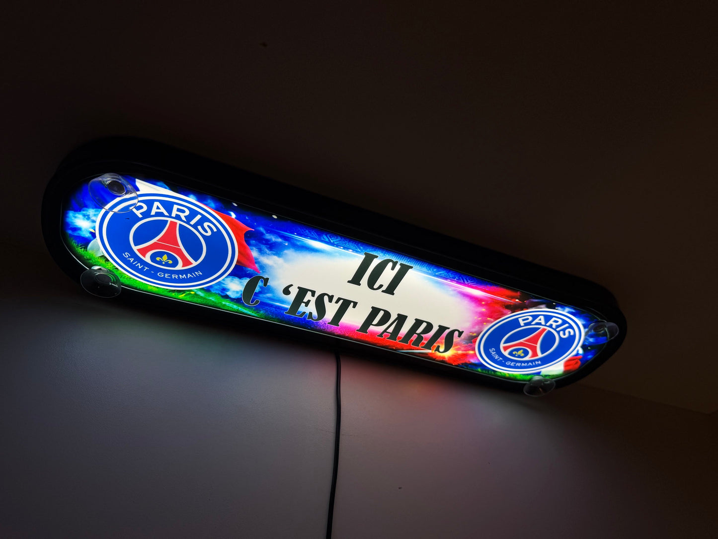 Plaque lumineuse PSG supporter Paris