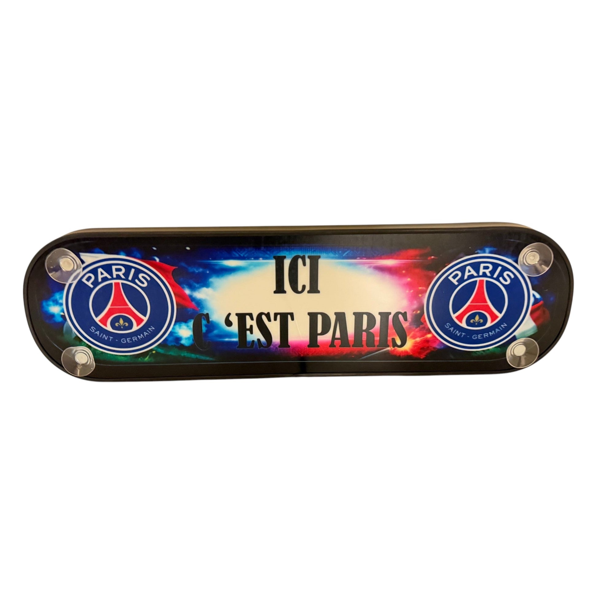 Plaque lumineuse PSG vue de face