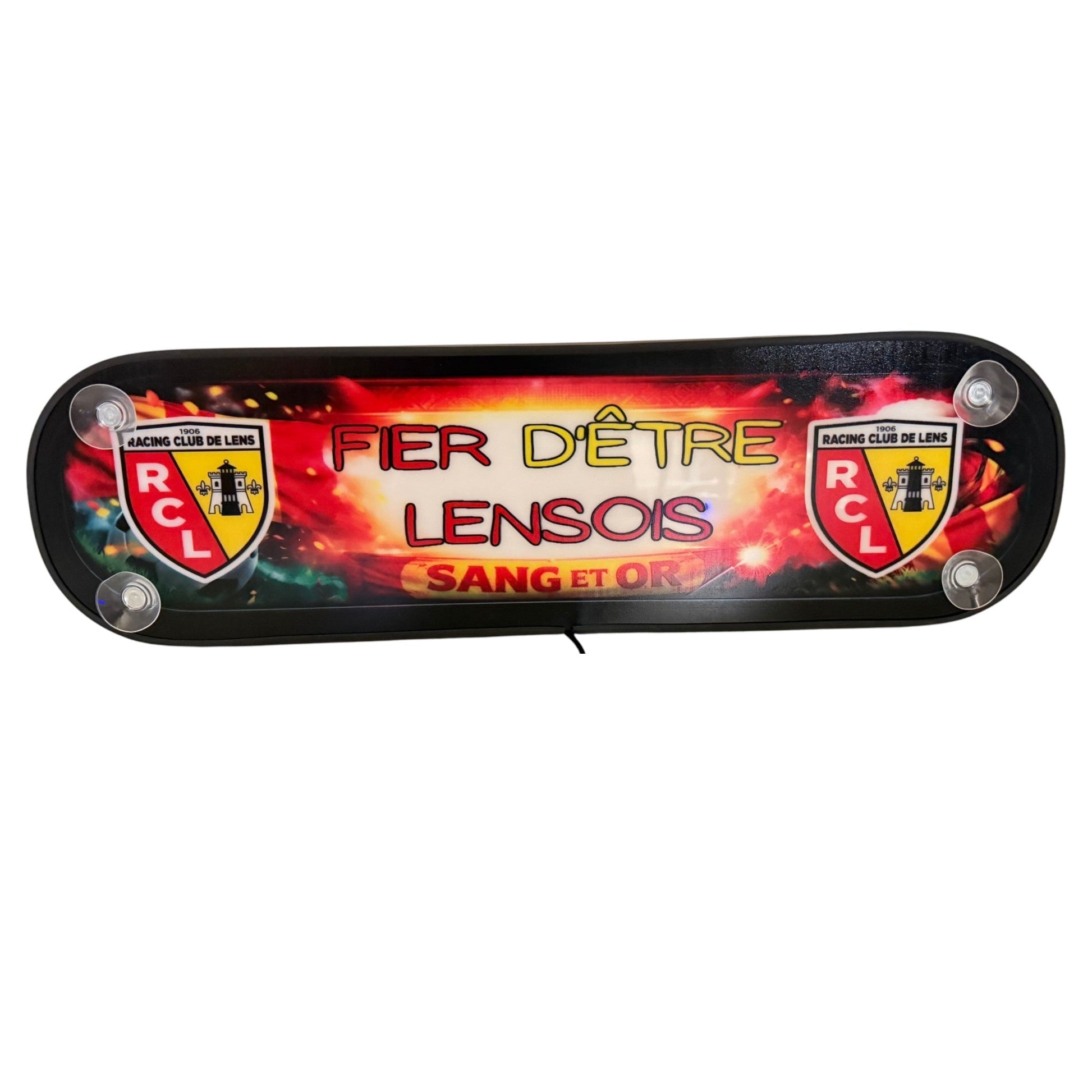 Plaque lumineuse RC Lens vue de face