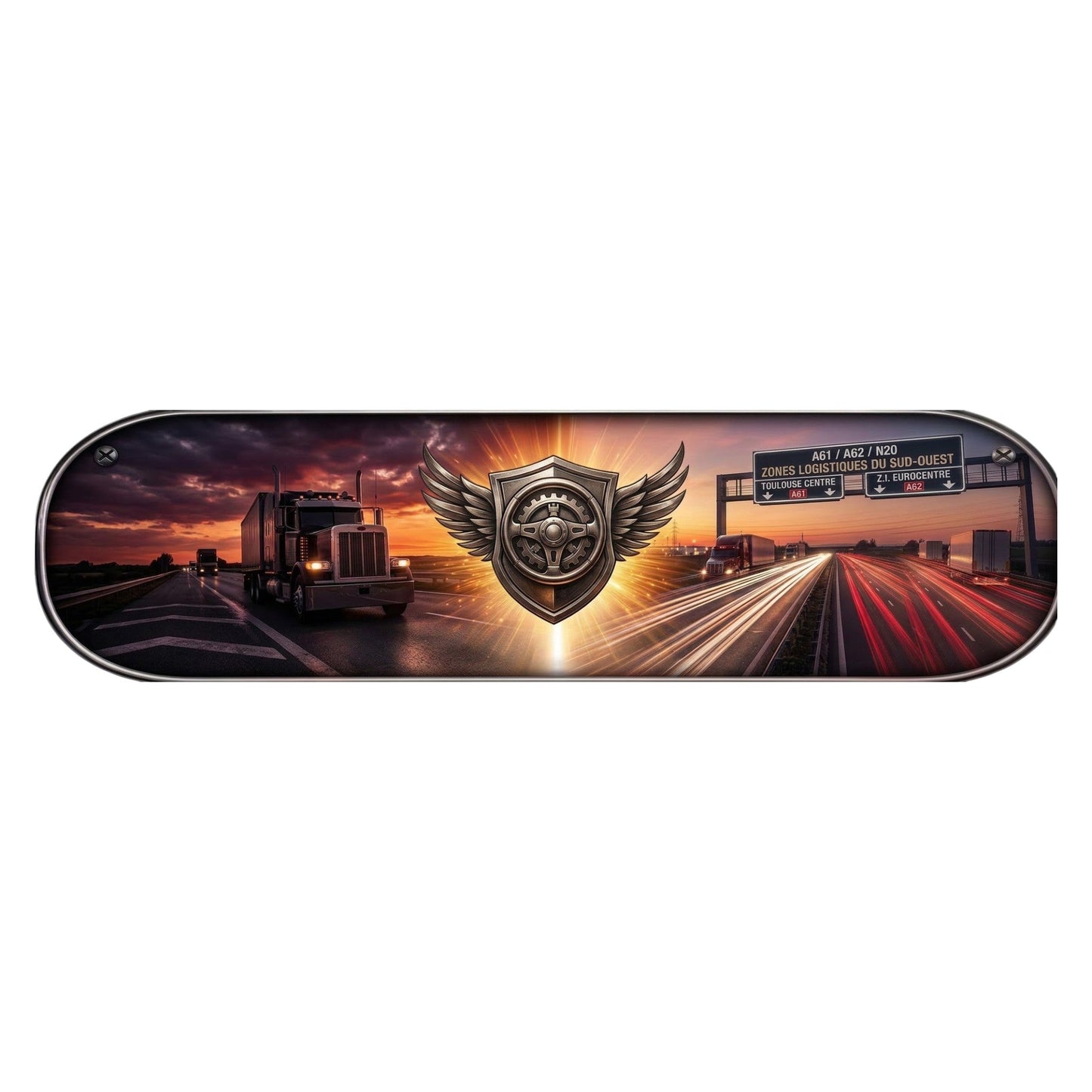 Plaque LED camion Décor de la Route – enseigne lumineuse liberté routier